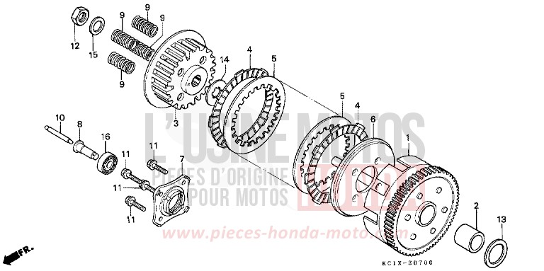 KUPPLUNG (CB125TDC/TDE) von CB1300 Super Bold'or ABS TRAD BLUE METALLIC (PB171) von 1982